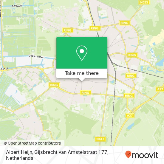 Albert Heijn, Gijsbrecht van Amstelstraat 177 map
