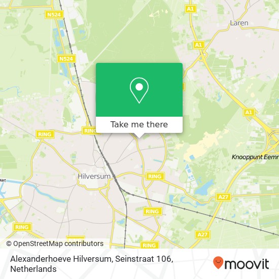 Alexanderhoeve Hilversum, Seinstraat 106 Karte