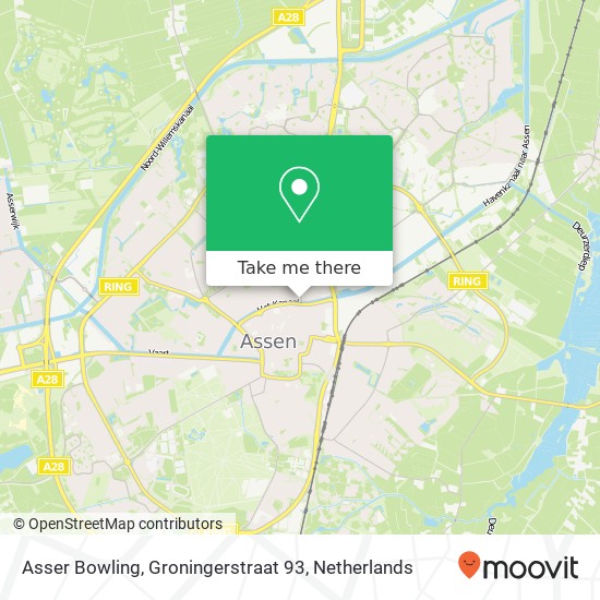 Asser Bowling, Groningerstraat 93 map