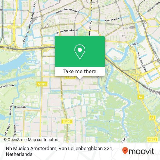 Nh Musica Amsterdam, Van Leijenberghlaan 221 Karte
