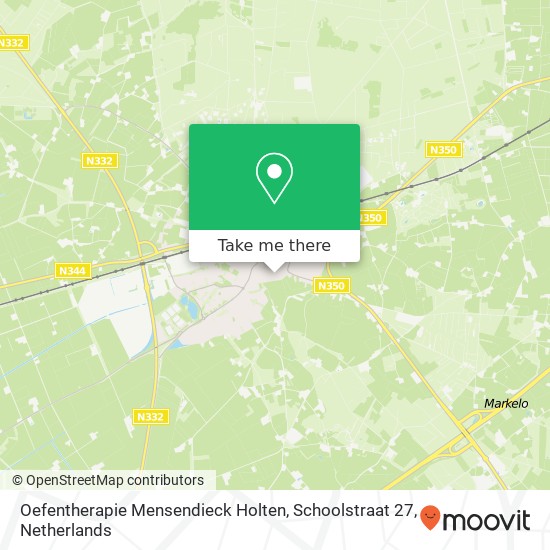 Oefentherapie Mensendieck Holten, Schoolstraat 27 map