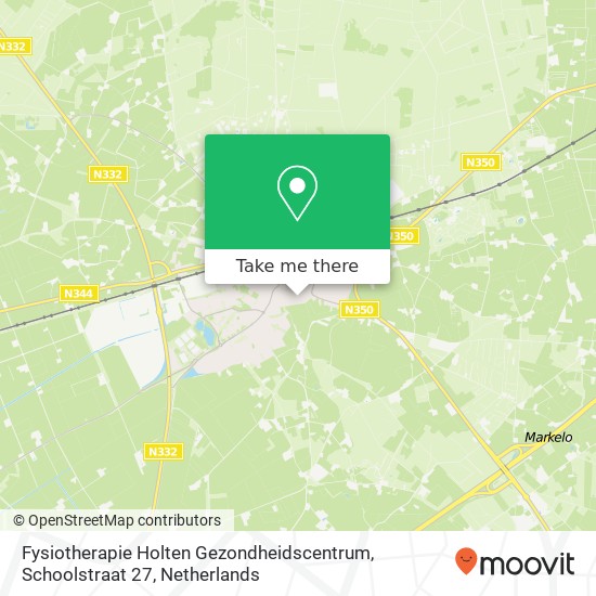 Fysiotherapie Holten Gezondheidscentrum, Schoolstraat 27 map