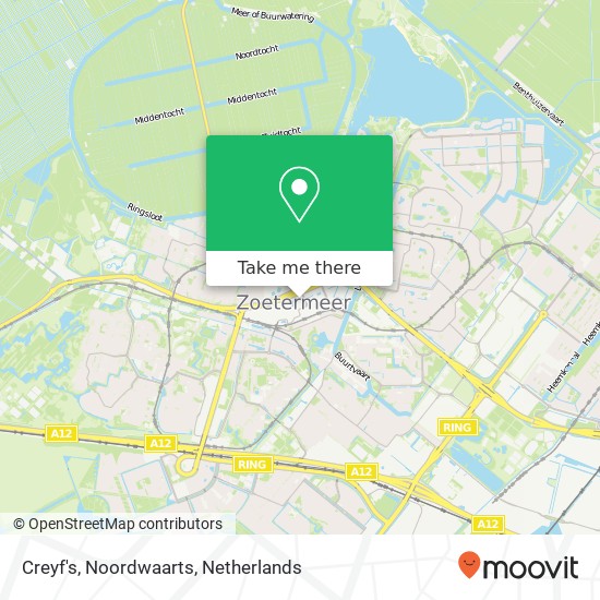 Creyf's, Noordwaarts map