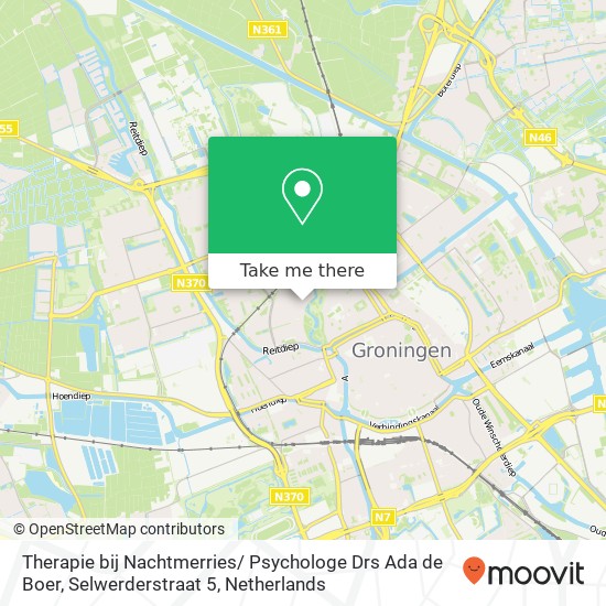 Therapie bij Nachtmerries/ Psychologe Drs Ada de Boer, Selwerderstraat 5 map