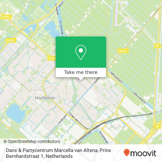 Dans & Partycentrum Marcella van Altena, Prins Bernhardstraat 1 Karte