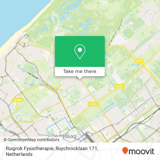 Ruigrok Fysiotherapie, Ruychrocklaan 171 map