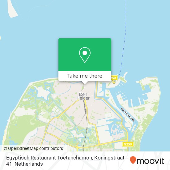 Egyptisch Restaurant Toetanchamon, Koningstraat 41 map