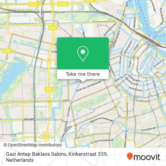 Gazi Antep Baklava Salonu, Kinkerstraat 339 map