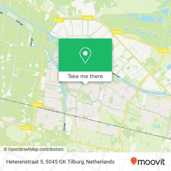 Heterenstraat 5, 5045 GK Tilburg map