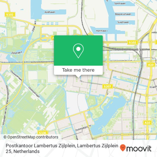 Postkantoor Lambertus Zijlplein, Lambertus Zijlplein 25 map