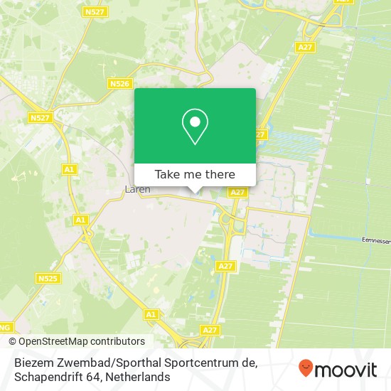 Biezem Zwembad / Sporthal Sportcentrum de, Schapendrift 64 map