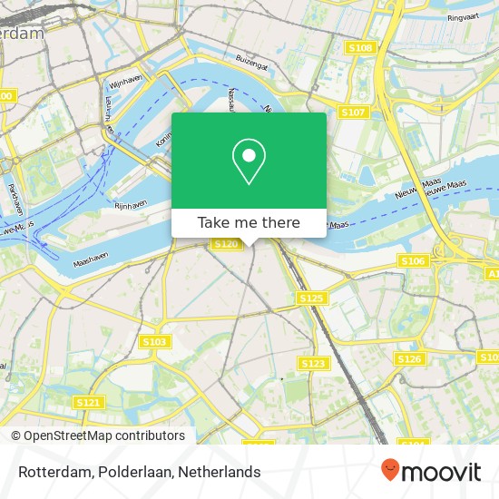 Rotterdam, Polderlaan Karte