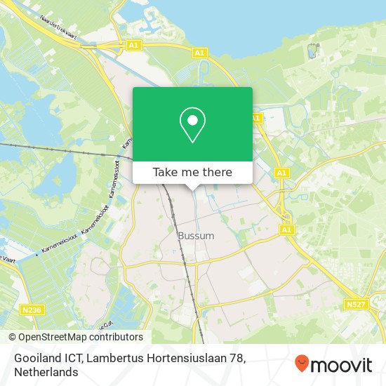 Gooiland ICT, Lambertus Hortensiuslaan 78 map