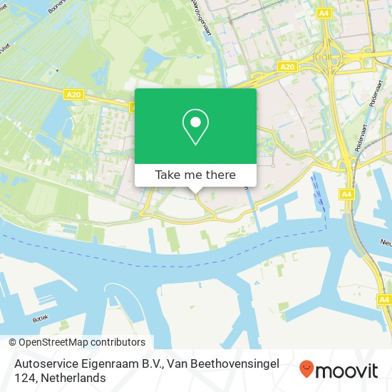 Autoservice Eigenraam B.V., Van Beethovensingel 124 map