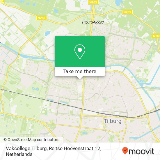 Vakcollege Tilburg, Reitse Hoevenstraat 12 map