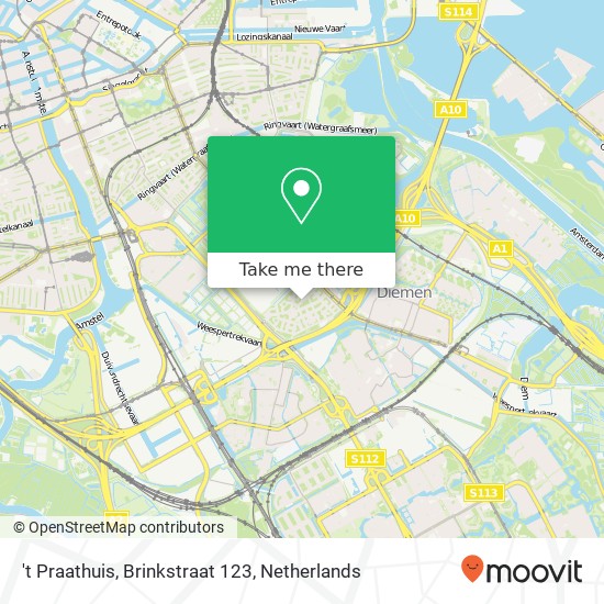 't Praathuis, Brinkstraat 123 map