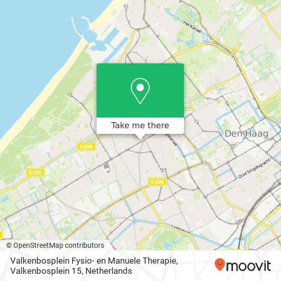 Valkenbosplein Fysio- en Manuele Therapie, Valkenbosplein 15 map