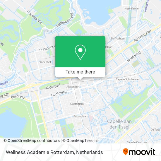 Wellness Academie Rotterdam map