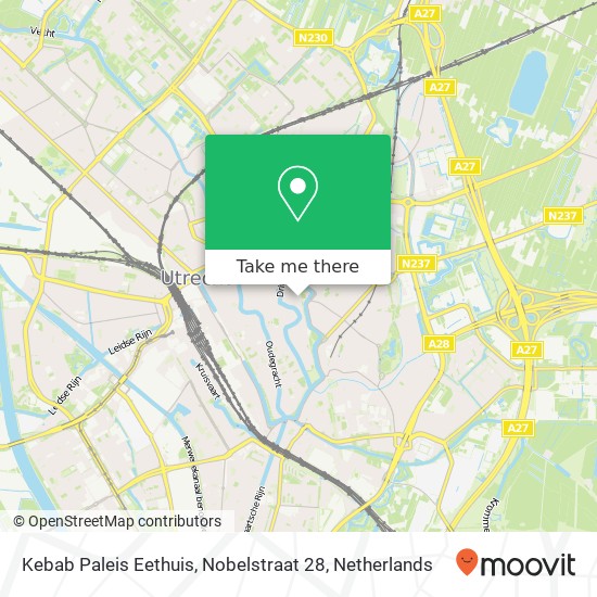 Kebab Paleis Eethuis, Nobelstraat 28 Karte