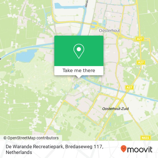 De Warande Recreatiepark, Bredaseweg 117 map