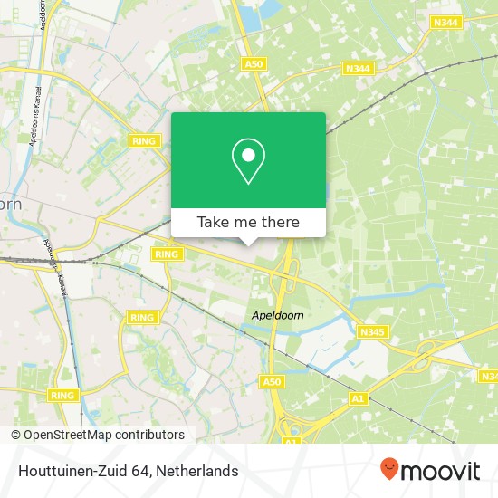 Houttuinen-Zuid 64, 7325 RL Apeldoorn Karte