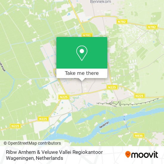 Ribw Arnhem & Veluwe Vallei Regiokantoor Wageningen Karte