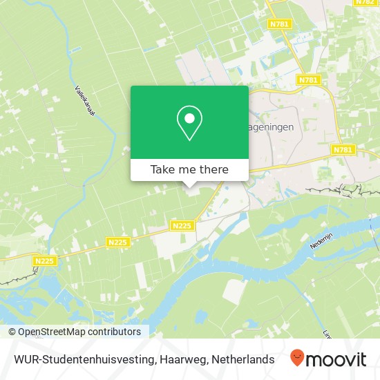 WUR-Studentenhuisvesting, Haarweg map