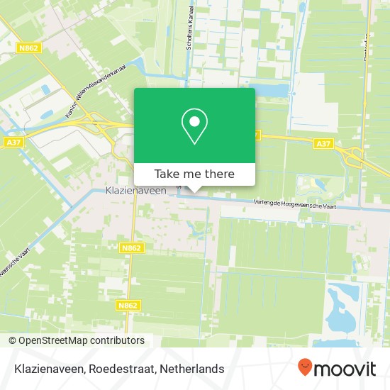 Klazienaveen, Roedestraat map