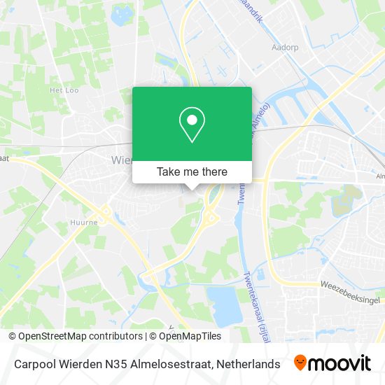 Carpool Wierden N35 Almelosestraat map