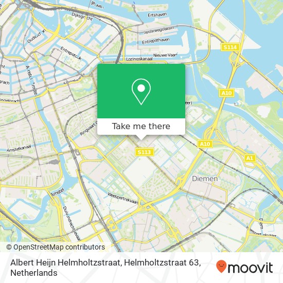 Albert Heijn Helmholtzstraat, Helmholtzstraat 63 map