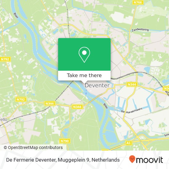 De Fermerie Deventer, Muggeplein 9 Karte