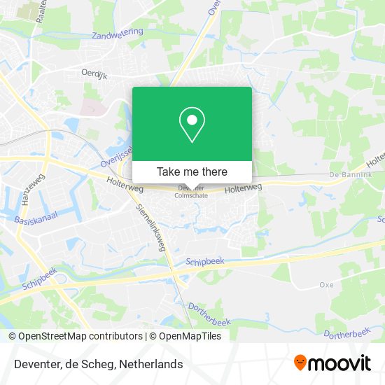 Deventer, de Scheg map