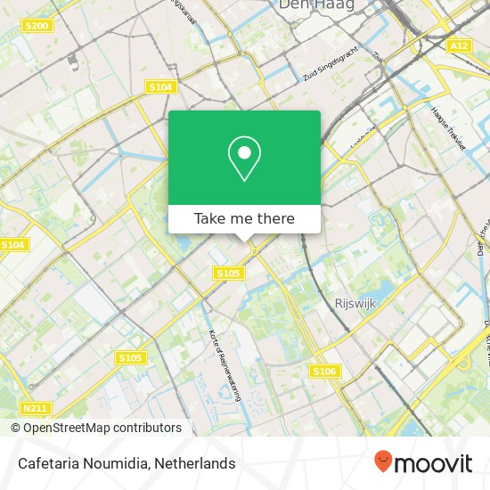 Cafetaria Noumidia, Van Baerlestraat 192 map