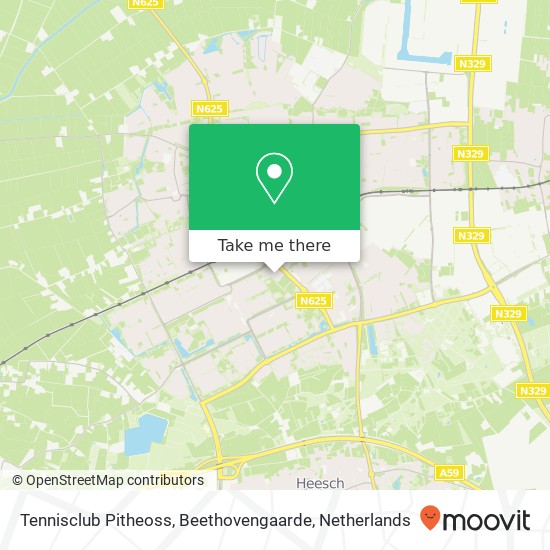 Tennisclub Pitheoss, Beethovengaarde map