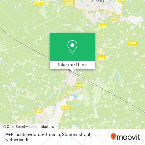 P+R Lichtenvoorde-Groenlo, Stationsstraat map