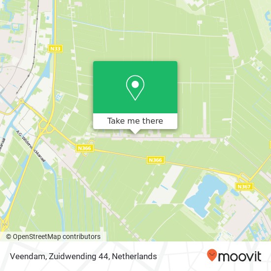 Veendam, Zuidwending 44 map