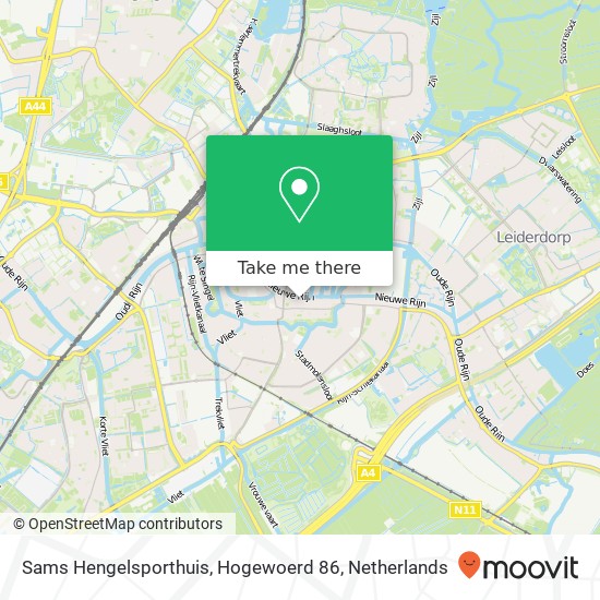 Sams Hengelsporthuis, Hogewoerd 86 map