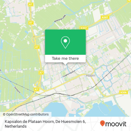 Kapsalon de Plataan Hoorn, De Huesmolen 6 map