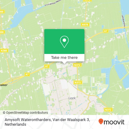 Amysoft Waterontharders, Van der Waalspark 3 map
