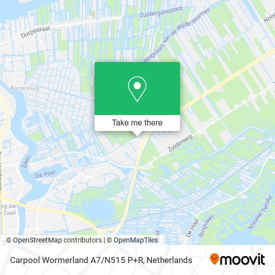 Carpool Wormerland A7/N515 P+R Karte