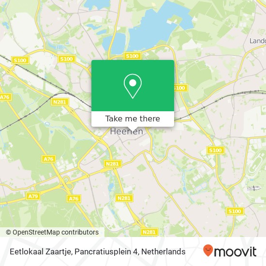 Eetlokaal Zaartje, Pancratiusplein 4 map