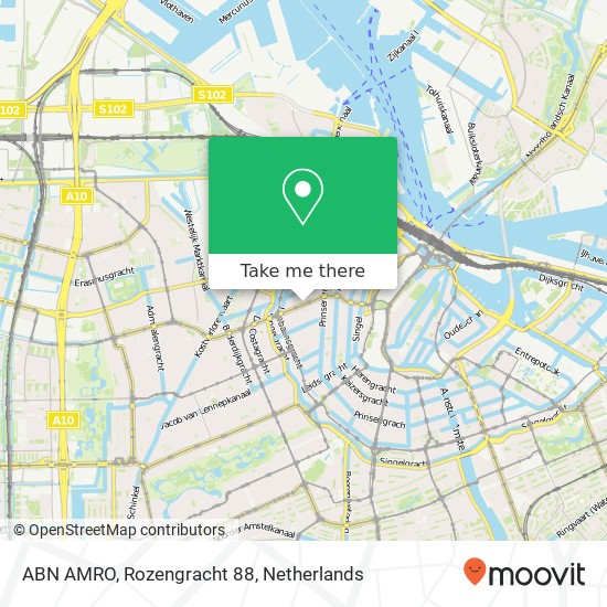 ABN AMRO, Rozengracht 88 map