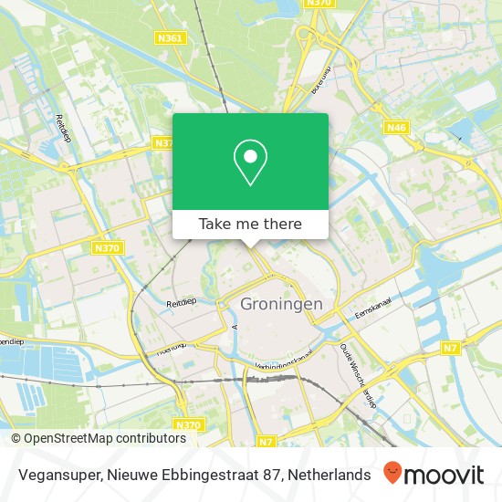 Vegansuper, Nieuwe Ebbingestraat 87 map