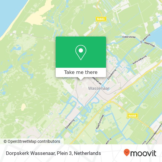 Dorpskerk Wassenaar, Plein 3 Karte