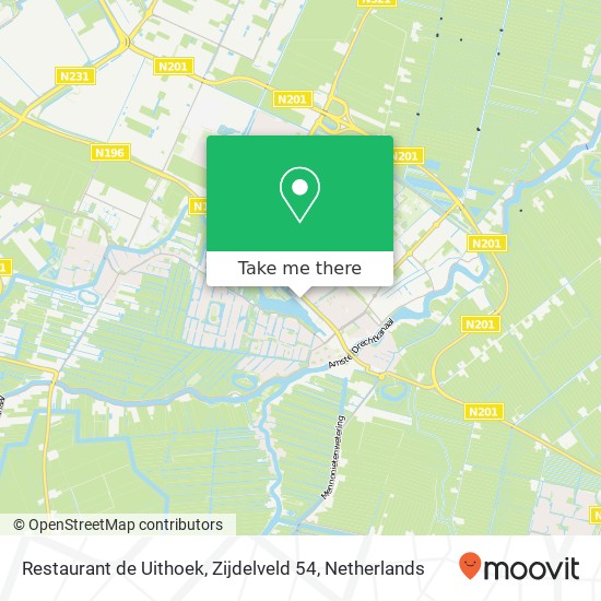Restaurant de Uithoek, Zijdelveld 54 map