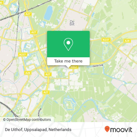 De Uithof, Uppsalapad map