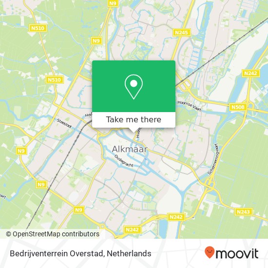 Bedrijventerrein Overstad map