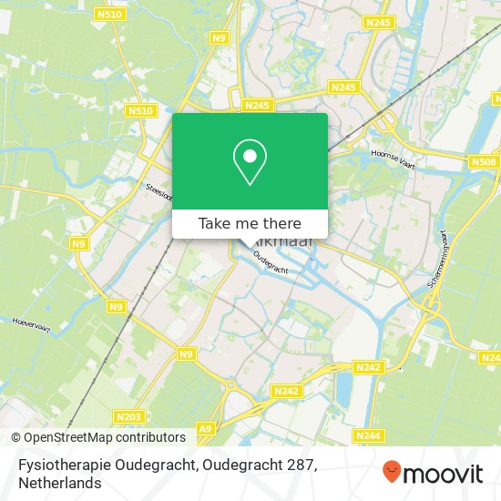 Fysiotherapie Oudegracht, Oudegracht 287 map