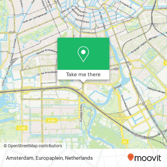 Amsterdam, Europaplein Karte