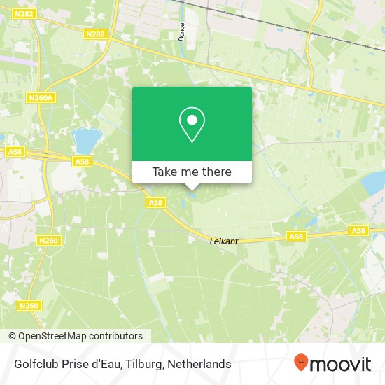 Golfclub Prise d'Eau, Tilburg map